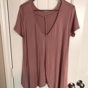 Coral top with back detail